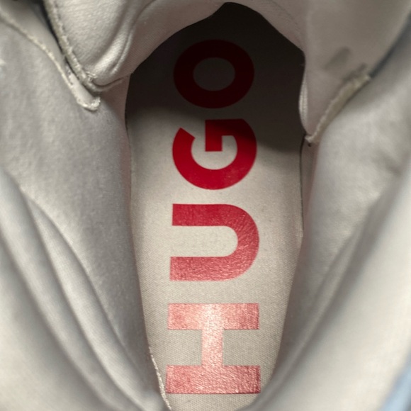 NWOB HUGO Sneakers Size 7 / 37 Killian Hilto High Tops Blue Grey Watercolor - Picture 8 of 12